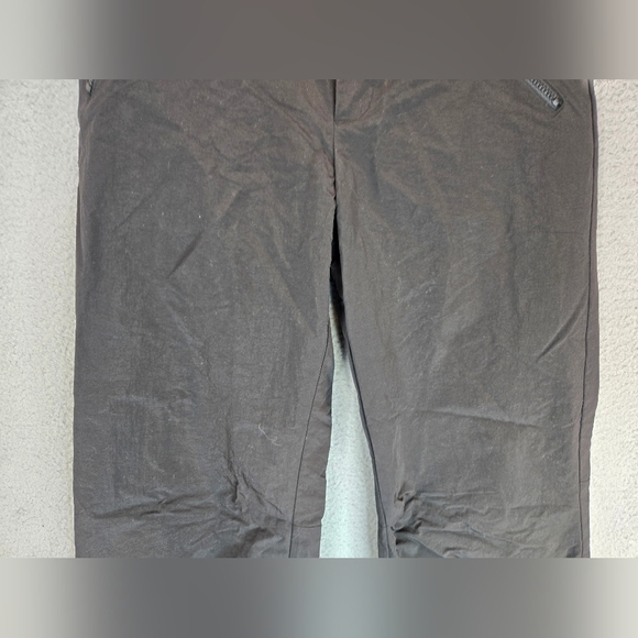 By Dyln Rain Pants Womens Sz M Black All Nylon Waterproof Wide Leg Zipper Pocket - Picture 3 of 13